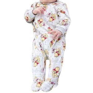 Disney Winnie the Pooh Infant Baby Winnie and Piglet Pajama Sleeper Size 3-6M